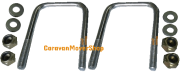 Reich 227-1023 H=10 cm placa de sujeción  Soporte en U con nueces (2 Piezas)<BR>Para Standaard, Standaard II, Economy, Comfort, Standaard I, Economy Light 